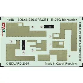   Eduard - B-26G Marauder cockpit insulation & armour plates SPACE  ICM