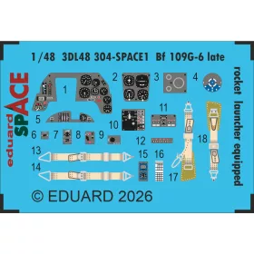   Eduard - Bf 109G-6 late (rocket launcher equipped) SPACE for Tamiya