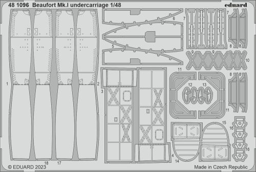 Eduard - Beaufort Mk.I undercarriage for ICM