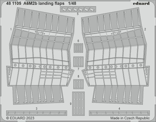 Eduard - A6M2b landing flaps 1/48 ACADEMY