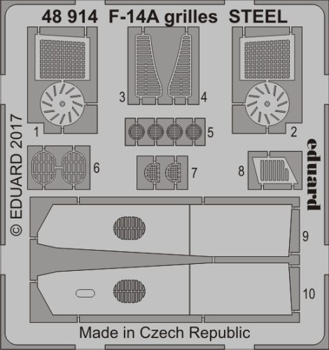 Eduard - F-14A grilles STEEL for Tamiya
