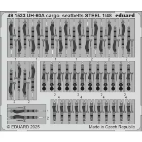 Eduard - UH-60A cargo seatbelts STEEL  ICM