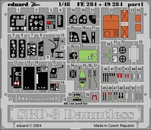 Eduard - SBD-3 Dauntless for Accurate 3411