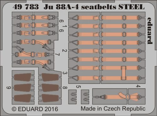 Eduard - Ju 88A-4 seatbelts STEEL for ICM