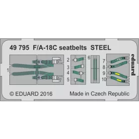 Eduard - F/A-18C seatbelts STEEL for Kinetic