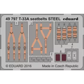 Eduard - T-33A seatbelts STEEL for Great Wal.