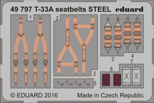 Eduard - T-33A seatbelts STEEL for Great Wal.