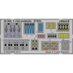 Eduard - F-14A seatbelts STEEL for Tamiya