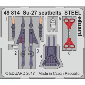 Eduard - Su-27 seatbelts STEEL for Hobby Boss