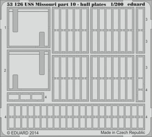 Eduard - USS Missouri part 10-hull plates f. Trum