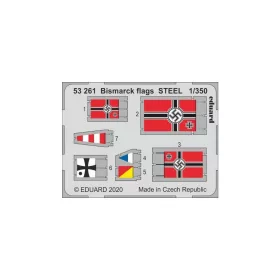 Eduard - Bismarck flags STEEL recommended for TRUMPETER