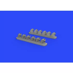 Eduard - P-40E exhaust stacks for Hasegawa