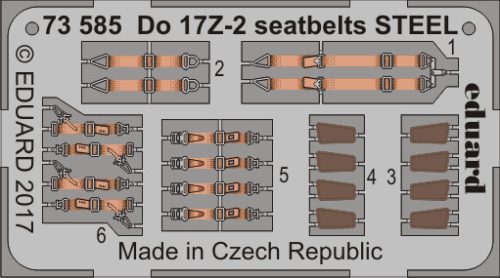 Eduard - Do 17Z-2 seatbelts STEEL for ICM