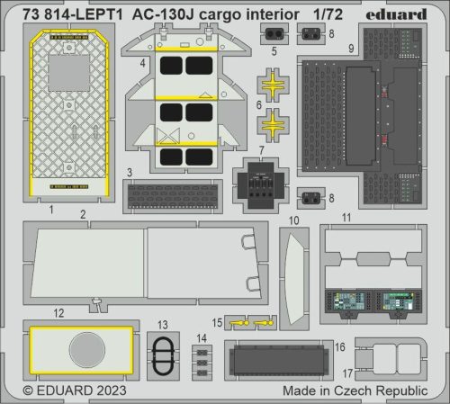 Eduard - AC-130J cargo interior 1/72 ZVEZDA