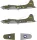 Eduard - B-17F US national insignia & code letters for Revell