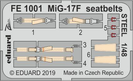 Eduard - MiG-17F seatbelts STEEL for Hobby Boss