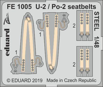 Eduard - U-2 / Po-2 seatbelts STEEL for ICM