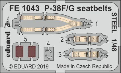 Eduard - P-38F/G seatbelts STEEL for Tamiya