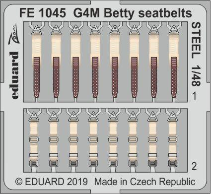 Eduard - G4M Betty seatbelts STEEL for Tamiya