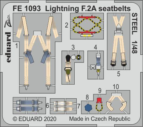 Eduard - Lightning F.2A seatbelts STEEL for Airfix