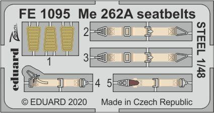 Eduard - Me 262A seatbelts STEEL for Hobby Boss