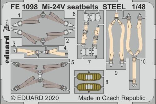 Eduard - Mi-24V seatbelts STEEL for Zvezda