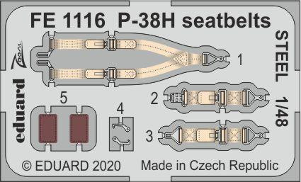 Eduard - P-38H seatbelts STEEL for Tamiya