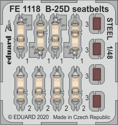 Eduard - B-25D seatbelts STEEL for Revell