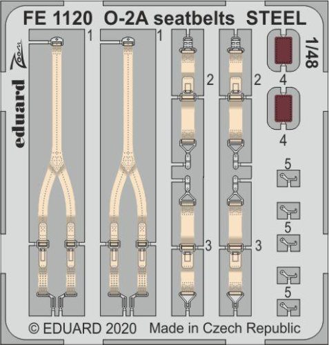 Eduard - O-2A seatbelts STEEL for ICM