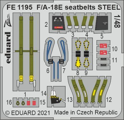 Eduard - F/A-18E Seatbelts Steel 1/48 For Meng