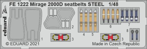 Eduard - Mirage 2000D Seatbelts Steel 1/48 Kinetic