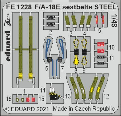 Eduard - F/A-18E Seatbelts Steel For Hobby Boss