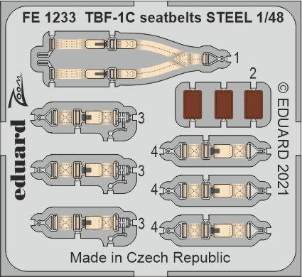 Eduard - Tbf-1C Seatbelts Steel, For Academy
