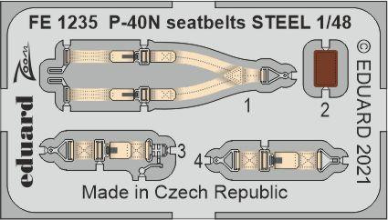 Eduard - P-40N Seatbelts Steel, For Academy