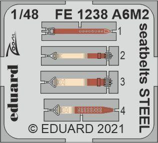 Eduard - A6M2 Seatbelts Steel, For Eduard