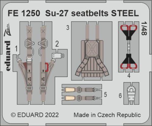 Eduard - Su-27 Seatbelts Steel For Great Wall Hobby