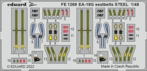 Eduard - Ea-18G Seatbelts Steel