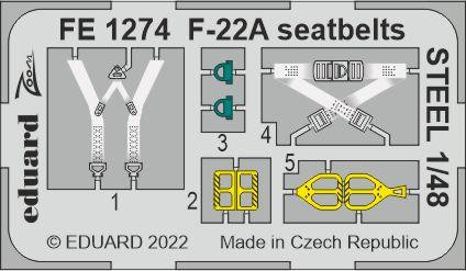 Eduard - F-22A Seatbelts Steel