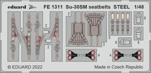 Eduard - Su-30SM seatbelts STEEL for GREAT WALL HOBY