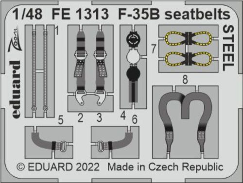 Eduard - F-35B seatbelts STEEL for ITALERI