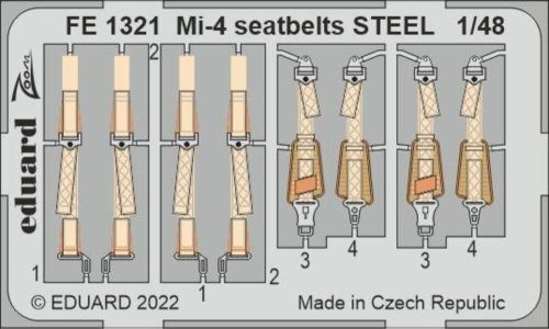 Eduard - Mi-4 seatbelts STEEL for TRUMPETER