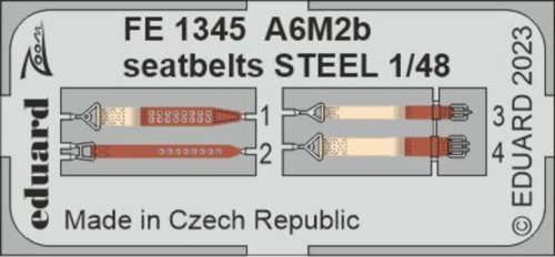 Eduard - A6M2b seatbelts STEEL 1/48 ACADEMY