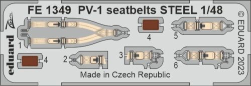 Eduard - PV-1 seatbelts STEEL 48 ACADEMY