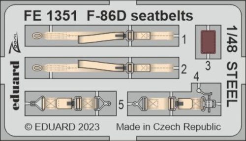 Eduard - F-86D seatbelts STEEL 48 REVELL