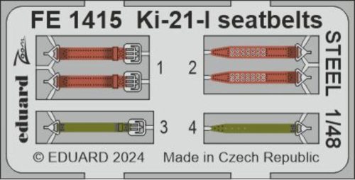 Eduard - Ki-21-I seatbelts STEEL 1/48 ICM