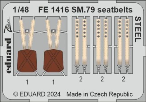 Eduard - SM.79 seatbelts STEEL 1/48 EDUARD
