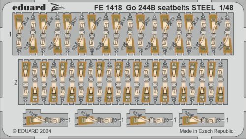 Eduard - Go 244B seatbelts STEEL 1/48 ICM
