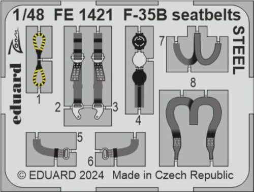 Eduard - F-35B seatbelts STEEL 1/48 TAMIYA