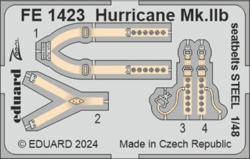Eduard - Hurricane Mk.IIb seatbelts STEEL 1/48 ARMA HOBBY
