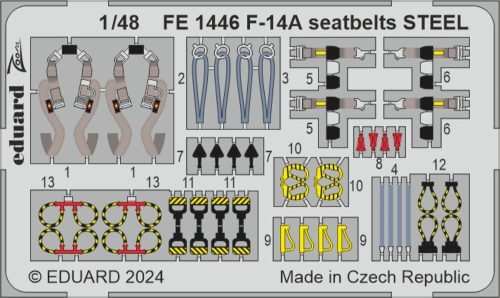 Eduard - F-14A seatbelts STEEL  GREAT WALL HOBBY